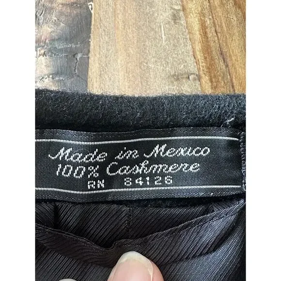 Bernhard Altmann Courture 100% Cashmere Blazer Jacket Black Size 46L Vintage